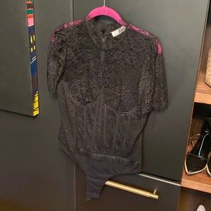 Astr Black Corset Body Suite